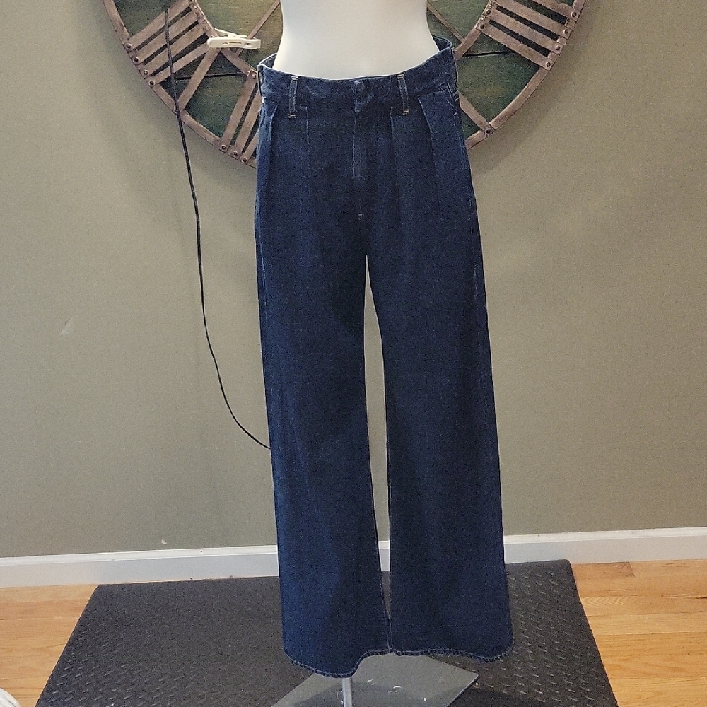 Citizens Of Humanity Petra Pleated Trouser Wide Leg Jean In Eden - Picture 2 of 16